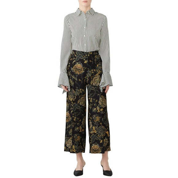 FUZZI Pants - FUZZI Cady Printed Pants 46/6 Floral High Rise